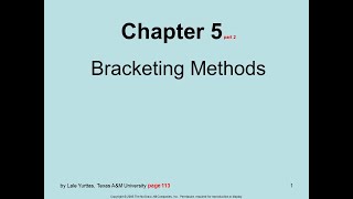 Engr310-Lec. 01-Bracketing Methods