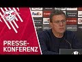 Die Pressekonferenz nach dem Rückspiel in Glasgow
