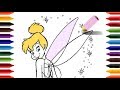 Aprendendo a Desenhar e Colorir a Sininho Tinkerbell | Animações e Desenhos para Crianças