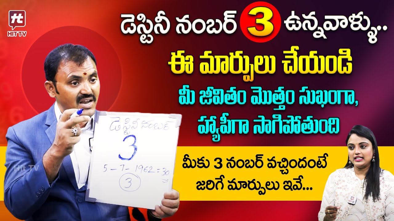 Complete Details about Destiny number 3 in telugu || Numerologist Wishwamk Sen | HitTV Bhkathi Life