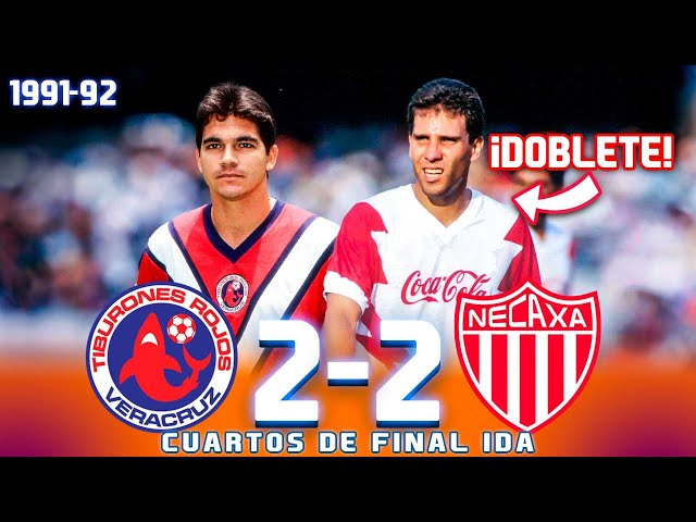 PARTIDAZO 🦈 Veracruz 2-2 Necaxa ⚡️Cuartos de Final - Ida ⚽️ Temporada 1991-92 class=