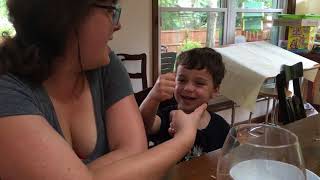 Elliott Plays Rock Paper Scissors with Mummy