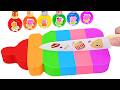 Satisfying Video | How To Make Rainbow Colors Kinetic Sand in Baby Milk Bottle Cutting ASMR 2