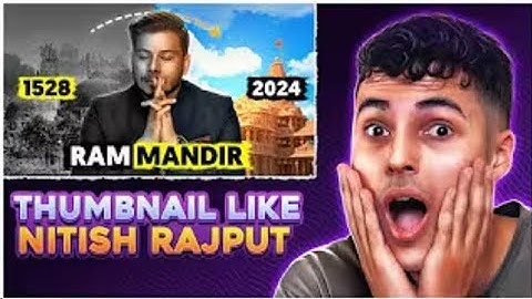 How To Make Thumbnail Like " @Nitish Rajput " In Ps Touch Mobile 📲❤️