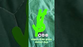 crayon draw green money buy