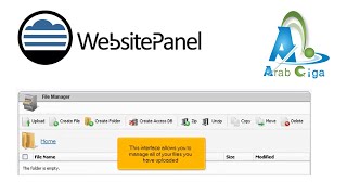 عرب جيجا | استضافة مواقع | WebSitePanel | File Manager screenshot 2
