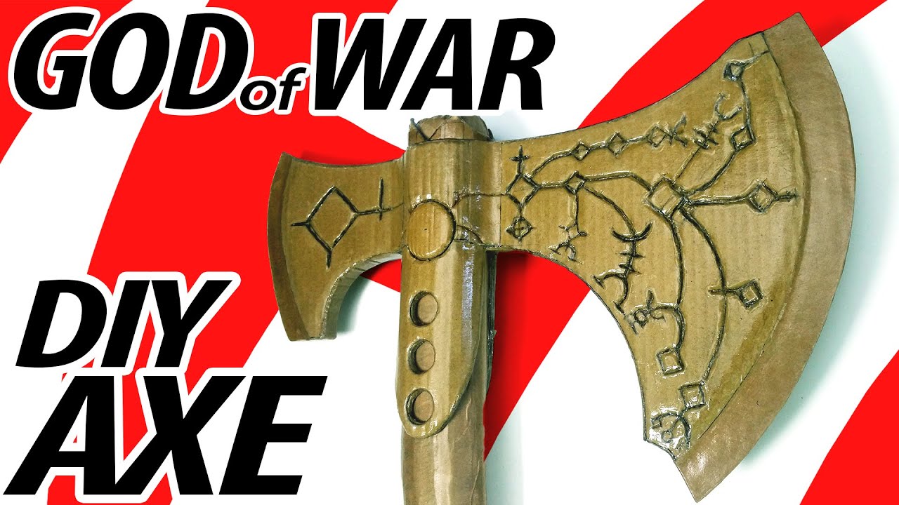 God of War 2017 Nordic Axe Project Diy Cardboard Sculpture ext