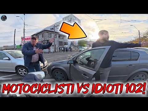MOTOCICLISTI VS IDIOTI 102! TENSIUNI LA SEMAFOR!