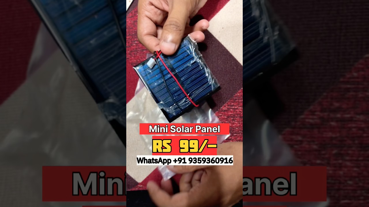 Mini Solar panel 6V 100MA wireattached (70x70mm) #solarpanel #minisolarpanel #yt #technology #shorts