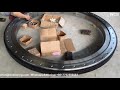 WCB Slewing bearing ring swing gear turntable production   track assembly test