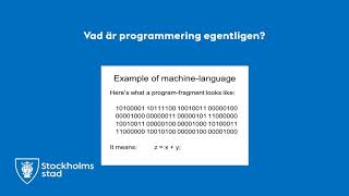 Lektion 1.1 Vad är programmering