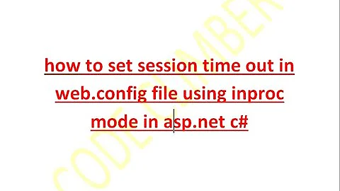 how to set session time out in web.config file using inproc mode in asp.net c#