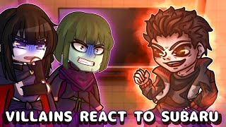 Re:Zero Reacts to Subaru Natsuki //Re:Zero Villains//Gacha React