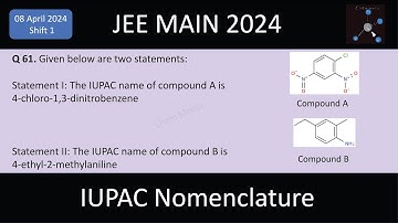 Given below are two statements: Stat. I: The IUPAC name of compound A is 4-chloro-1,3-dinitrobenzene