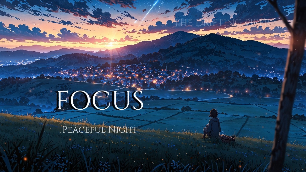 Medieval Focus Music – Peaceful Night Hills 1H 🌌🏔️ | The Drifting Piper