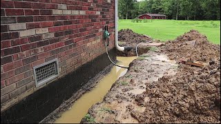My House had no Footer Drain Tile! Water in Crawlspace FIX