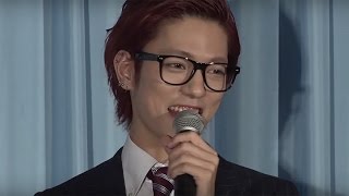 人気モデル・こんどうようぢ、黒縁メガネ＆スーツで登場！映画「キングスマン」女子高生試写イベント1　#Kingsman　#event