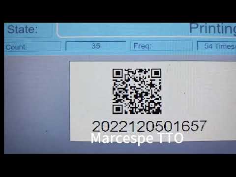 Beijing Marcespe thermal transfer overprinter prints Variable QR code and Datamatrix