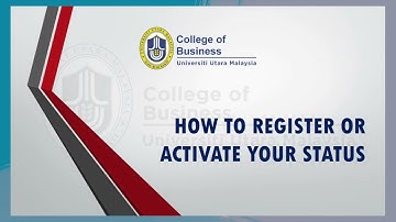 HOW TO REGISTER OR ACTIVATE YOUR STATUS?