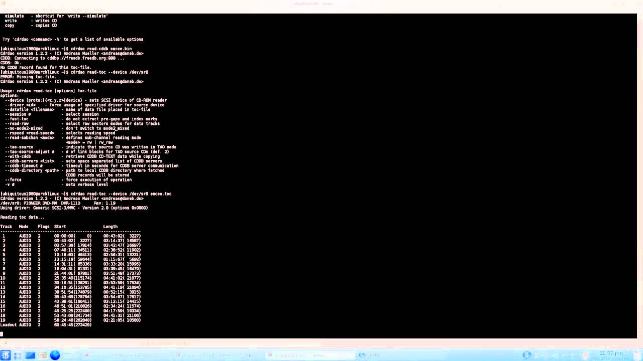 Using Cdrdao To Backup Audio CDs YouTube