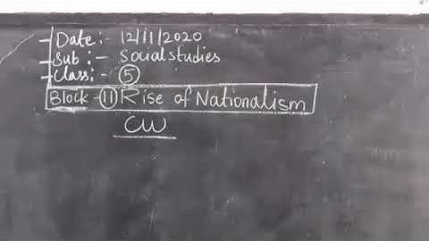 12-11-20, Class:5, Social, Block-11 CW