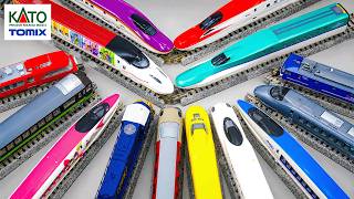 TOMIXとKATOの素晴らしいNゲージ鉄道コレクションを開封!日本のトップ機関車6種類による対決:923系、500系、E5系、E3系!