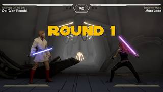 Obi Wan Kenobi vs Mara Jade (Hardest AI) Star Wars Force Combat Beta screenshot 3
