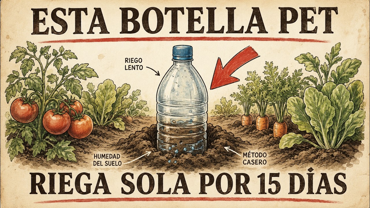 Esta botella PET enterrada riega sola tu bancal durante 15 días