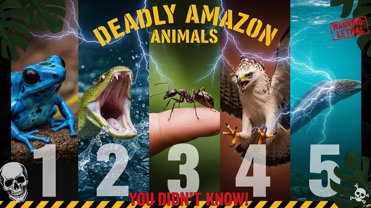 Топ-5 самых опасных животных амазонских джунглей, о которых вы не знали.