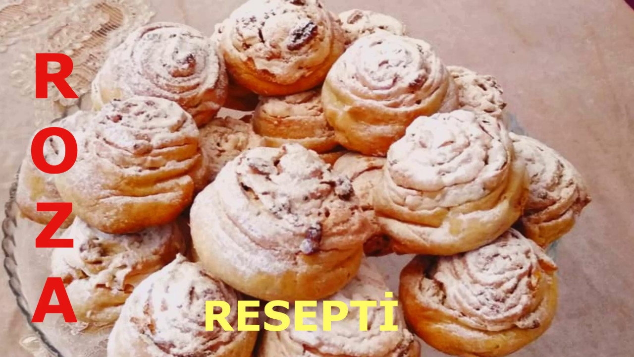 ROZA  ♥ ŞİRNİYATI RESEPTİ ♥ TEZ ASAN VƏ DADLI ♥ Печенье Роза Рецепт