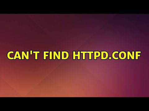Ubuntu: 2 Solutions for "Can't find httpd.conf"