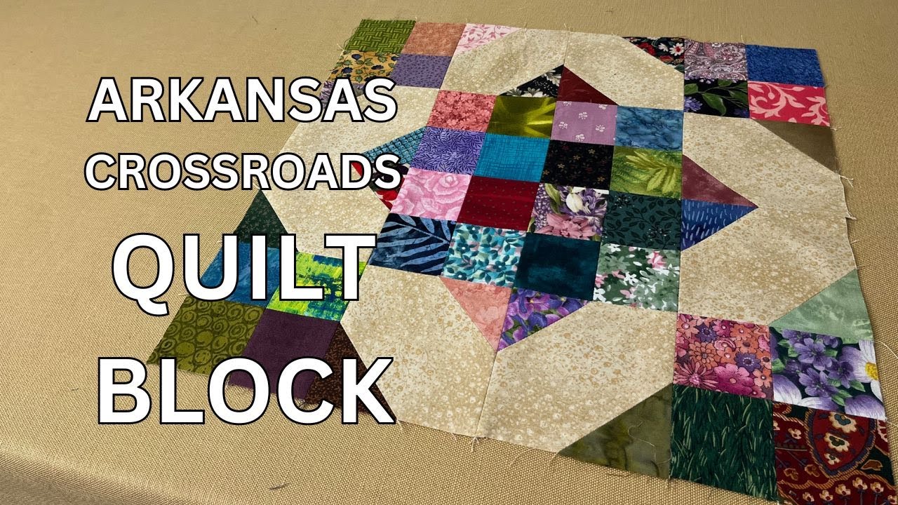 OTHER AND☆BLOCK QUILTING TINY KARMA HOW TO PIECE AN ARKANSAS CROSSROADS QUILT BLOCK - YouTube