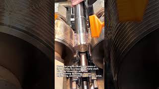 Heavy-Duty Metal Thread Rolling Process #worker #process #machining #engineering #manufacturing