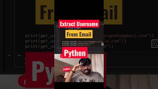 Extract username from email in python #python #coding #interview #students #education #ai #email l