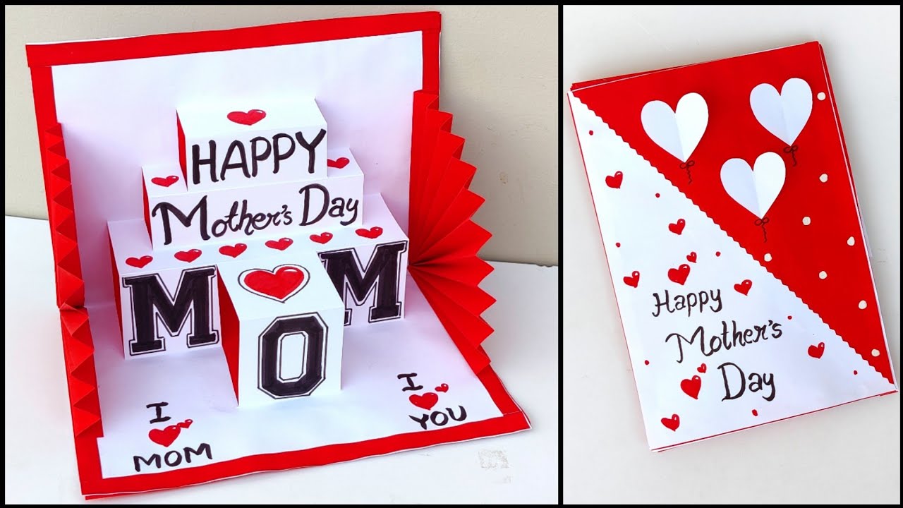 DIY Mother's day pop up greeting card 2026 / Happy Mother's day card ...