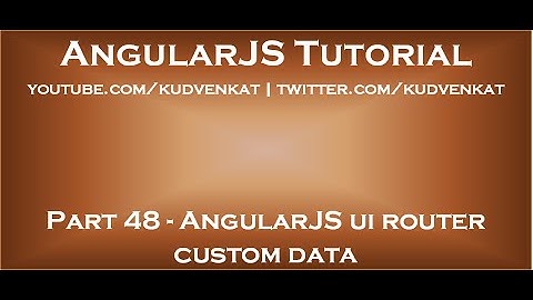 Aangepaste gegevens voor AngularJS UI-router