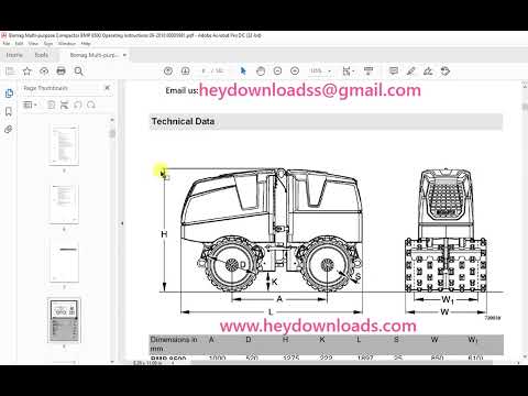 Bomag BMP 8500 Multi purpose compactor Operating Instruction Manual 00805981