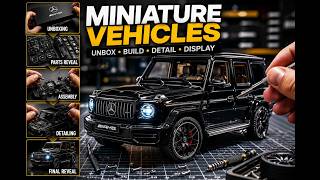 Premium  automotive miniature workshop featuring a solid maple workbench,