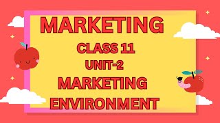 MARKETING | CLASS 11 | MARKETING ENVT.-1#marketing #class11 #unit2 #skilleducation #learning