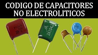 Código de capacitores no electroliticos