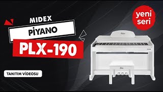 Midex Plx-190Wh Beyaz Dijital Piyano 88 Tuşlu Hammer Action Ve Tuş Hassasiyeti