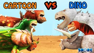 Cartoon Characters Vs Dinosaurs S1 Spore