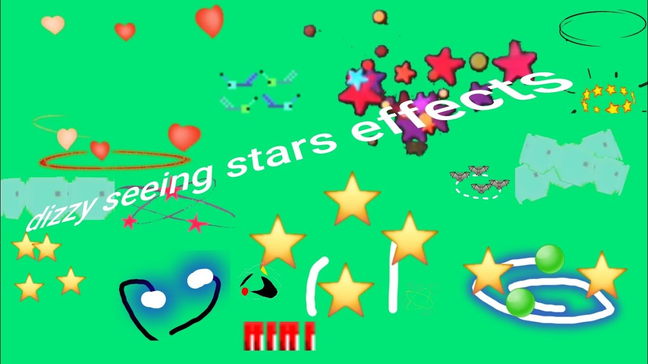 Dizzy seeing stars effects green screen - YouTube