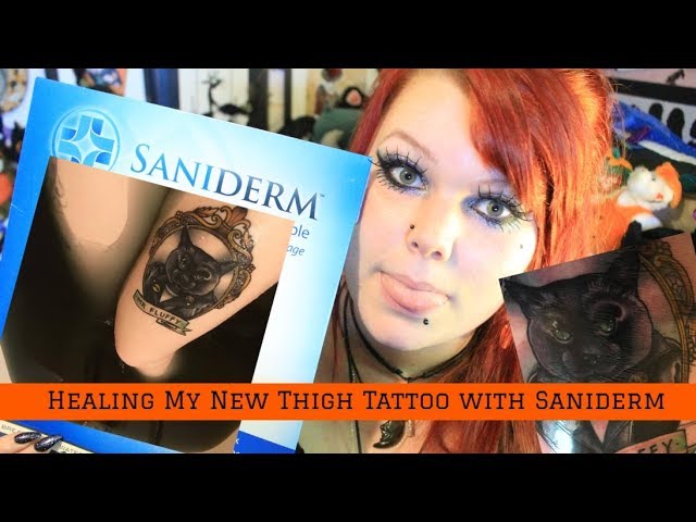 THIGH TATTOO UPDATE PT. 1 HEALING PROCESS, PAIN, WHY I GOT IT ETC. - YouTube