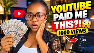 How Much YouTube Paid Me for 1,000 Views on My Faceless Channel