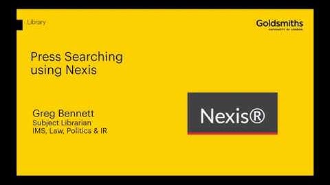 Press searching in Nexis