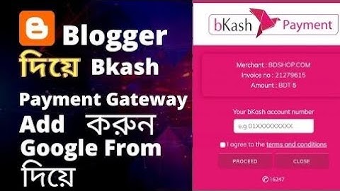 Bkash Payment Gateway For Blogger Ecommerce Website By Google From Bangla Tutorial