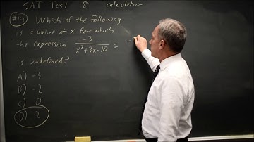 SAT Test 8: Rational expressions and factoring - question #4-14