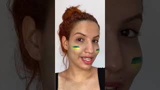 Aqui é o Brasil ?? ⚽️ makeup challenge maquiagem challengemakeup copadomundo makeuptutorial