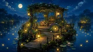 Summer Night Playlist | Fireflies Around the Floating Garden Dock